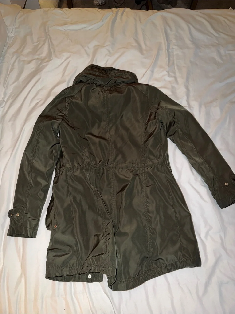 Michael Kors Olive Green Utility Anorak Jacket with Hood